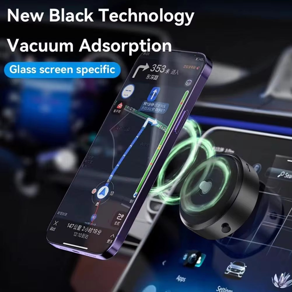 Intelligent Car Mount Mobile Phone Holder Magnetic Vacuum Adsorption Ultra Stable Suction Cup Bracket for Navigation Live Stream