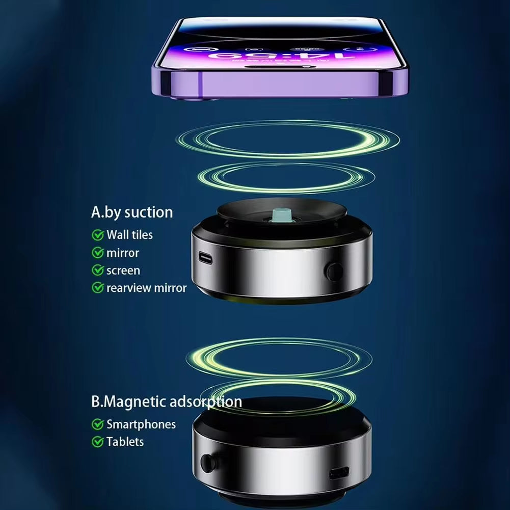 Intelligent Car Mount Mobile Phone Holder Magnetic Vacuum Adsorption Ultra Stable Suction Cup Bracket for Navigation Live Stream